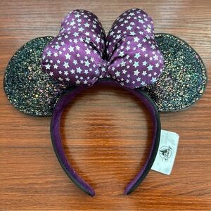 Disney Parks 2020 Minnie Ears Headband Midnight Magic Sparkle Celestial EUC